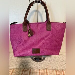 I Ponti Verenzi Embossed Pink Leather Tote Bag